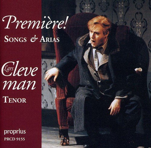 CD cover: tenor Lars Cleveman in a suit, seated in a red chair.