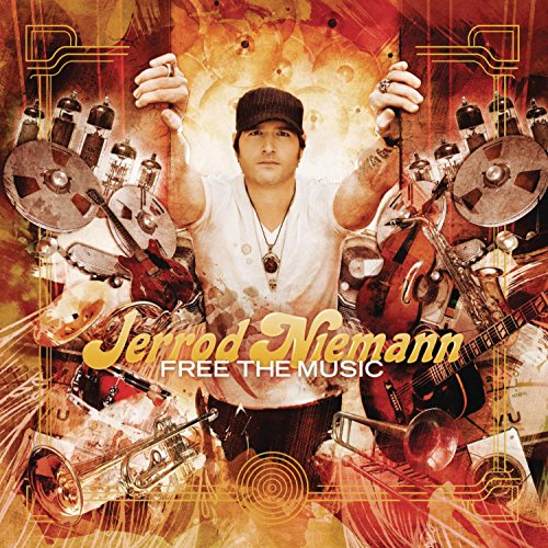 CD cover for Jerrod Niemann's "Free the Music" featuring musical equipment.