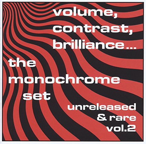 Red and black wavy striped album cover with white text, featuring "The Monochrome Set".