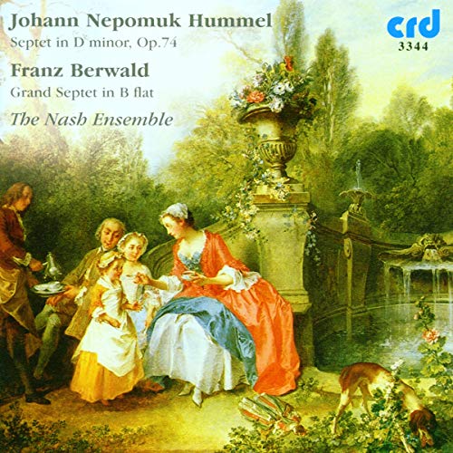 CD cover featuring a classical painting of people in a garden.