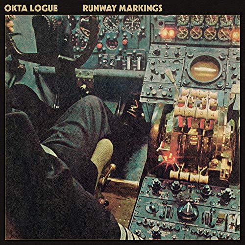 "CD cover with pilot's legs in airplane cockpit, surrounded by controls and dials."