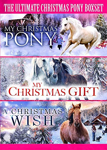 DVD cover featuring white and brown ponies in snowy winter landscapes.