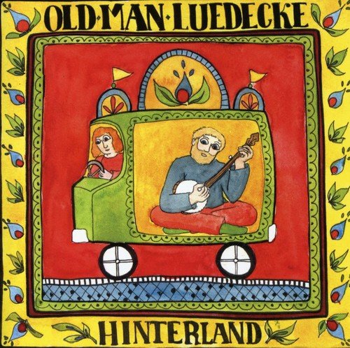 "Album cover art featuring a man playing a stringed instrument in a colorful, folk-art style."