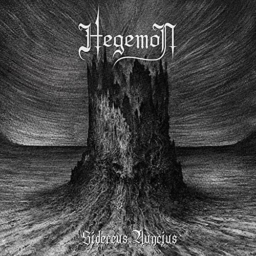 Dark, textured album cover with a castle-like structure and band name "Hegemon".