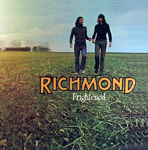 CD cover: two men holding hands in a field, album title "Richmond - Frightened".
