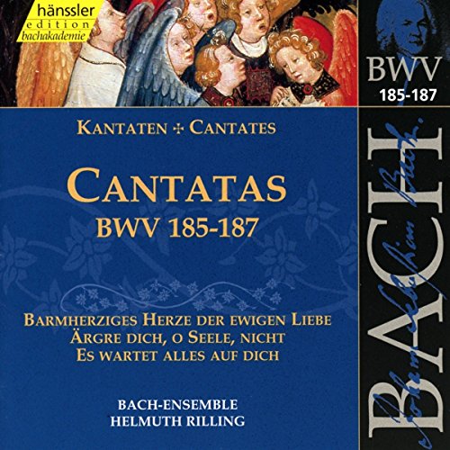 CD cover for Bach cantatas, BWV 185-187, featuring religious artwork.