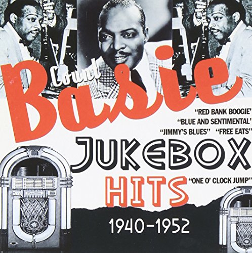 "CD cover with jukebox image and Count Basie's portrait, featuring song titles and dates."