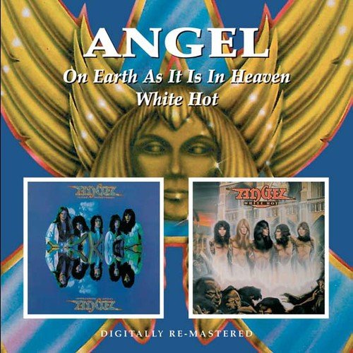 "CD cover with 'Angel' album art, featuring two album covers and a winged figure."