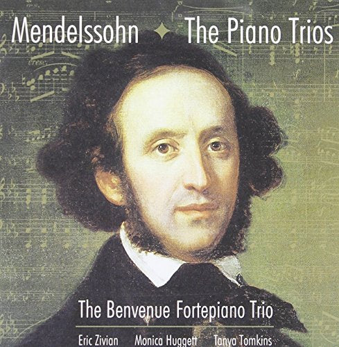 CD cover featuring a portrait of Felix Mendelssohn against a musical score background.