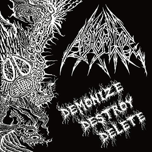 Black and white album cover with intricate, thorny, and distorted imagery.