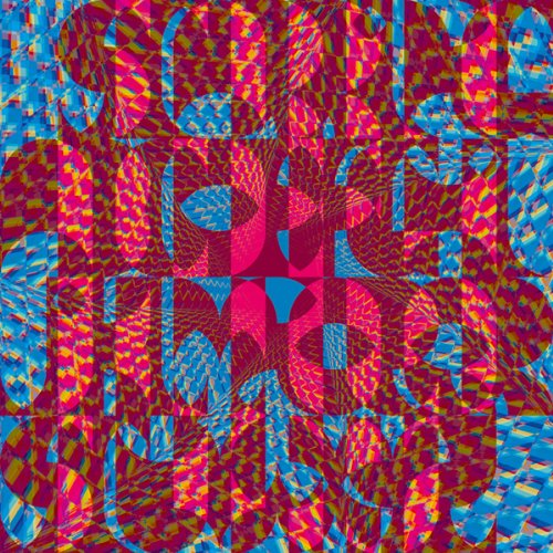 The image is a vibrant, abstract design with the words "COCKER SPANIELS" in large, stylized letters. Alt text: "Vibrant abstract album cover with 'COCKER SPANIELS' in stylized, multicolored letters."