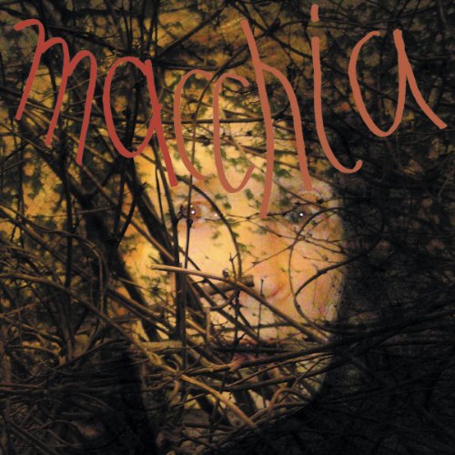 Dark forest branches with the word "macchia" in red lettering.