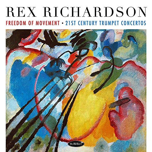 "Album cover with abstract watercolor design and 'Rex Richardson' in black text at top."