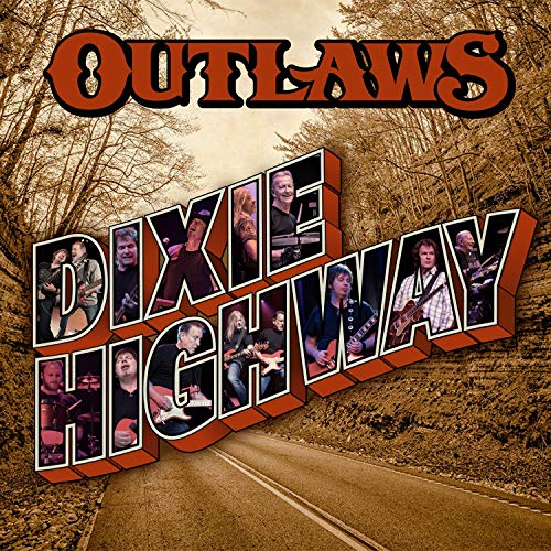Album cover for The Outlaws’ “Dixie Highway” featuring the band members.