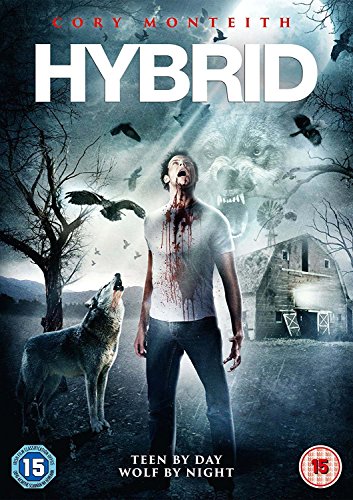 Hybrid" DVD cover featuring a man, wolf, and ominous landscape.