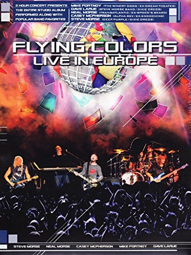 "Image of a DVD cover featuring a band performing on stage with a globe."