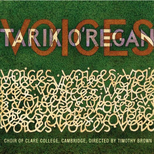 Green album cover with 'Voices' and 'Tarik O'Regan' in large, stylized letters.