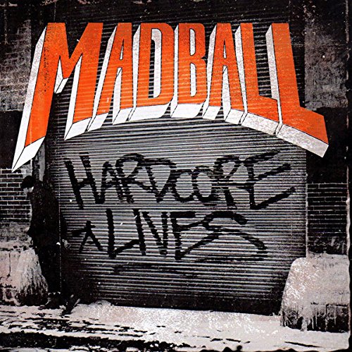 Madball CD cover: orange graffiti text on a corrugated metal shutter.