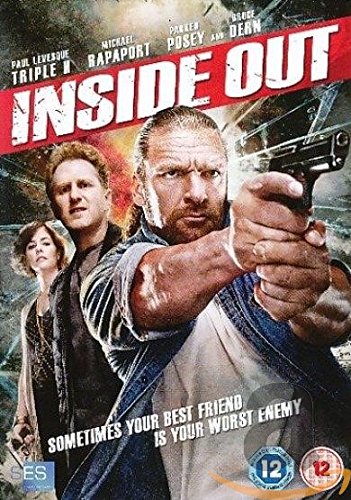 DVD cover for “Inside Out” featuring Paul Levesque aiming a gun.