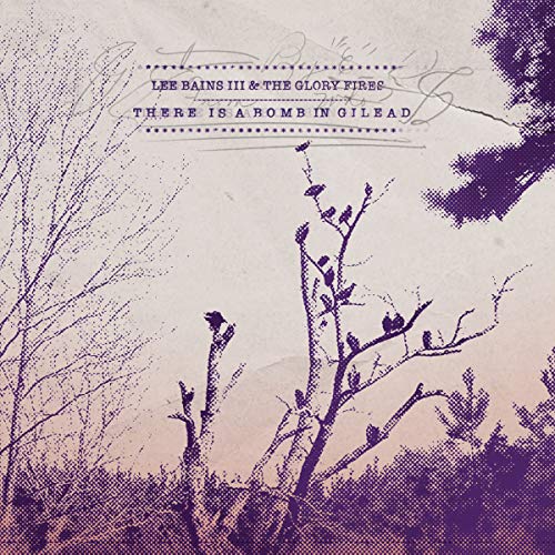 Album cover with purple-toned trees and birds, beige background, and artist/album title text.
