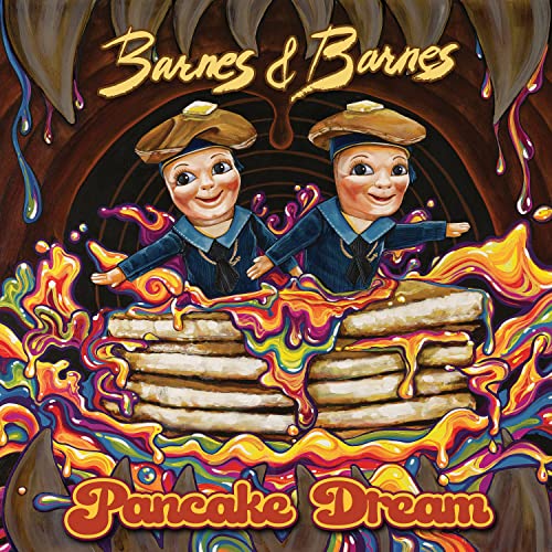 CD cover for "Pancake Dream" featuring cartoon figures in syrup.