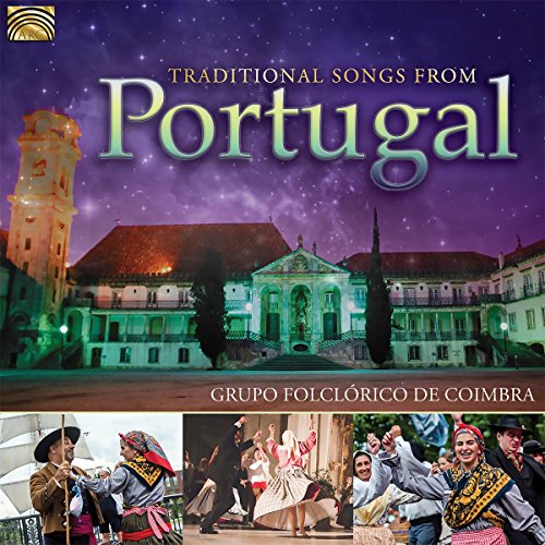 CD cover for Portuguese folk music, featuring a tower and dancers.