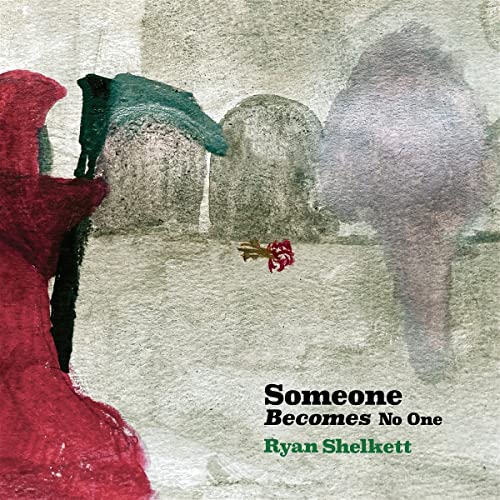 CD cover with abstract figures and red floral arrangement, text reads "Someone Becomes No One".