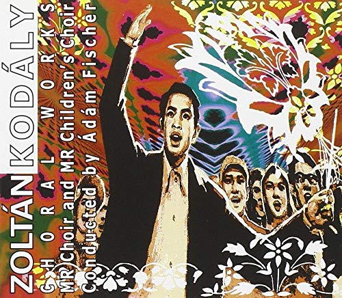 CD cover: colorful abstract art with a man conducting a choir.