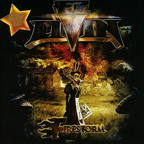 CD cover for "Ez Livin - Firestorm" featuring a skeletal figure and flames.
