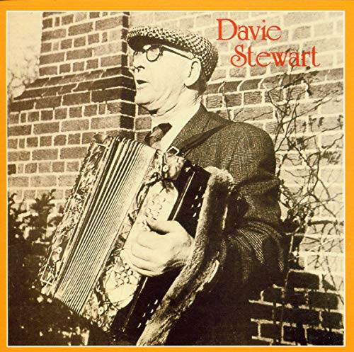 Davie Stewart album cover featuring a man with an accordion.