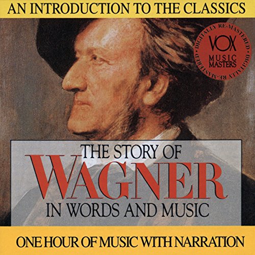CD cover featuring a portrait of Richard Wagner and bold red text.