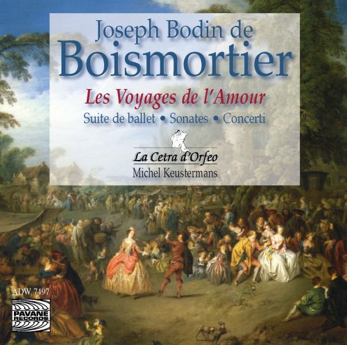CD cover for “Les Voyages de l’Amour” with a classical painting.