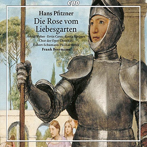 "CD cover featuring a knight in armor holding a staff, with three women in background."