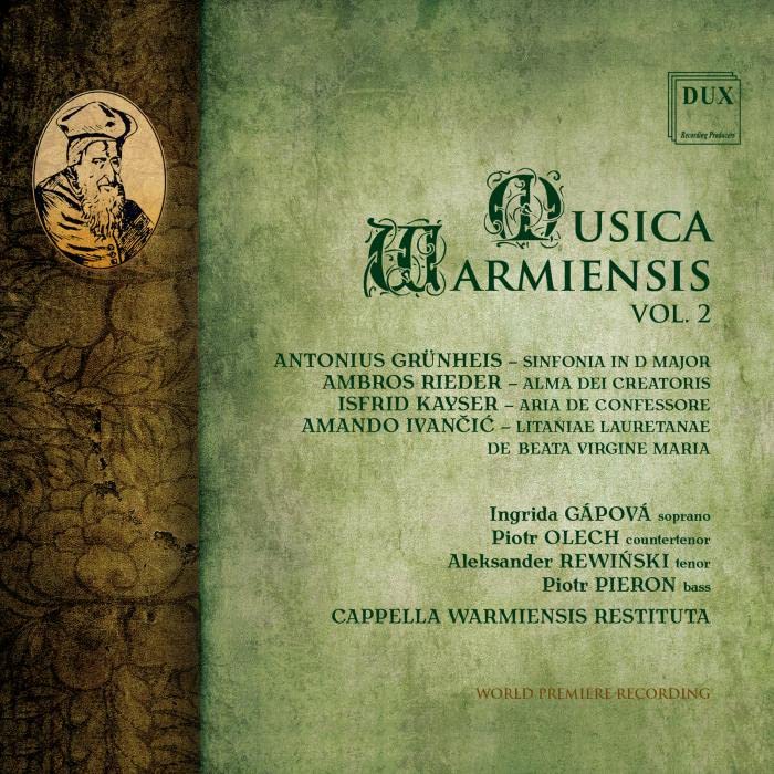 CD cover for "A Musica Warmiensis Vol. 2" featuring a portrait and text.