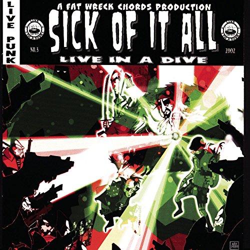 “Sick Of It All” CD cover: chaotic punk art with figures in green and red.