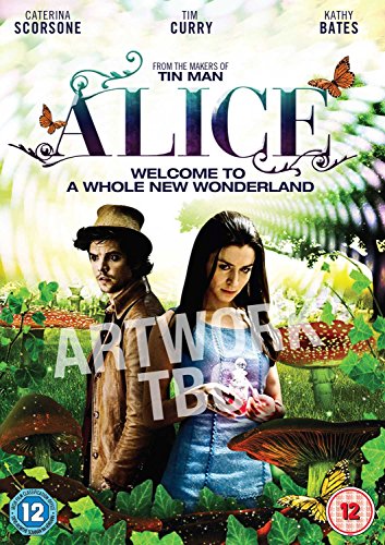 Alice" DVD cover featuring two actors and a fantastical mushroom landscape.