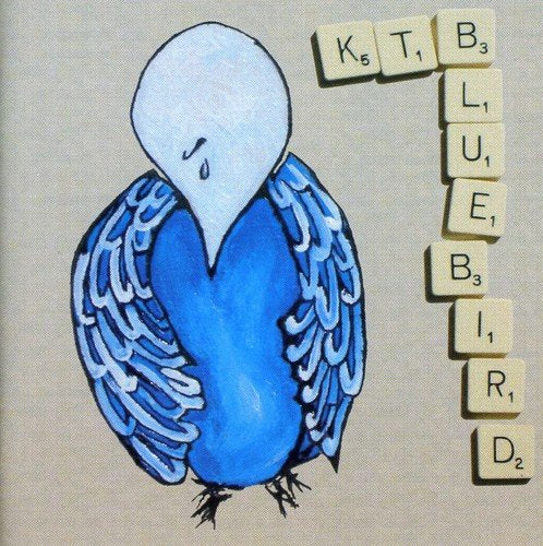 A bluebird illustration with a crying face and Scrabble tiles spelling "bluebird" beside it.