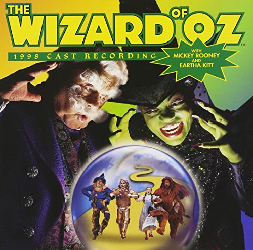 CD cover for "The Wizard of Oz" 1998 cast recording featuring actors.