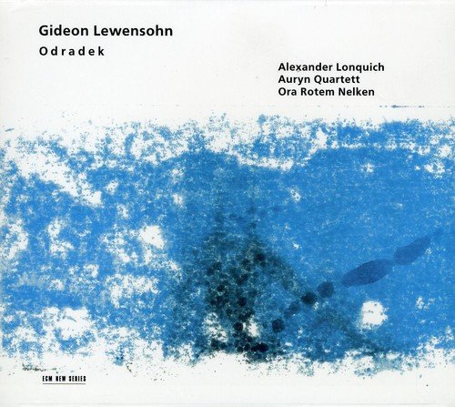 CD cover for "Odradek" by Gideon Lewensohn, with blue abstract art.