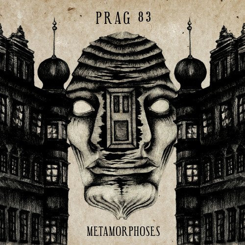 A black-and-white album cover featuring a face with a building in its mouth.