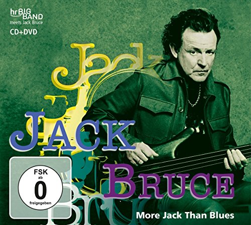 "CD cover featuring Jack Bruce holding a bass, with green and yellow abstract background."