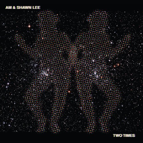 Two figures formed from colorful dots against a starry black background.