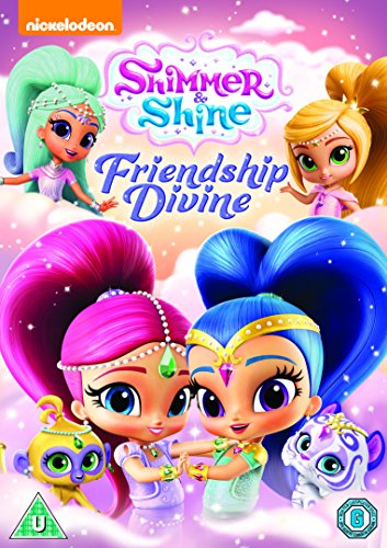 "DVD cover featuring cartoon twins and companions against a cloudy, pastel background."