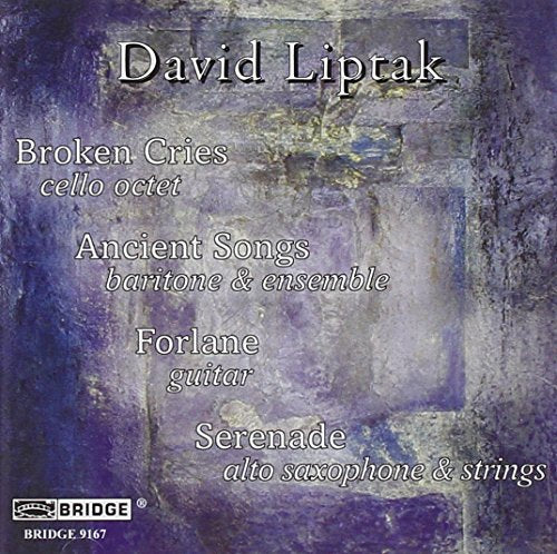 Blue-toned CD cover with "David Liptak" and musical compositions listed.