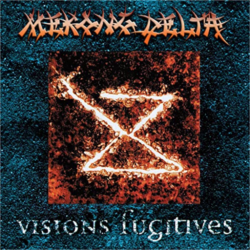 Album cover for Mekong Delta’s “Visions Fugitives” featuring a fiery symbol.