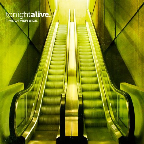 Album cover with three empty escalators and greenish-yellow lighting, titled "The Other Side".