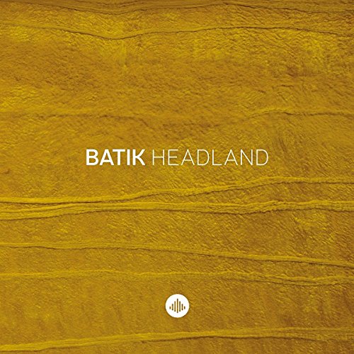 "Batik Headland CD cover featuring yellow textured background with white text and small logo."