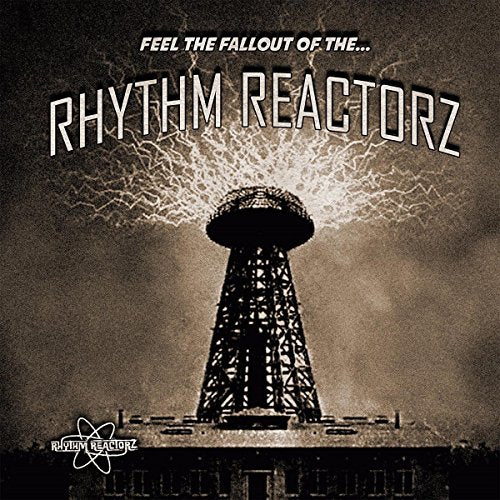 Sepia-toned album cover featuring a large electrical tower with sparking energy.