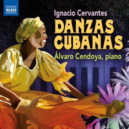 CD cover art: woman in yellow dress and headscarf, tropical background, Naxos logo.