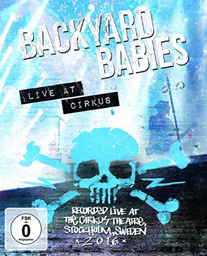 "Backyard Babies Live At Cirkus DVD cover with skull and crossbones design."